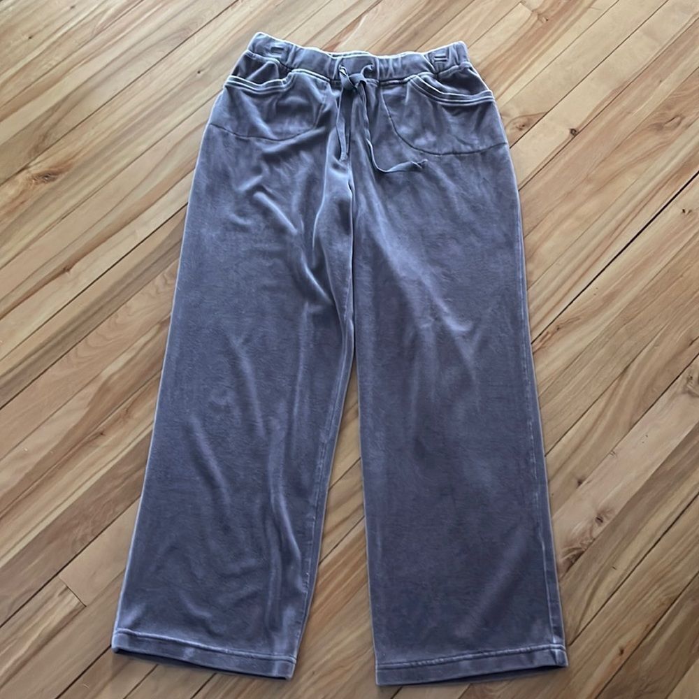 Talbots Soft Stretch Velour Drawstring Straight L… - image 1